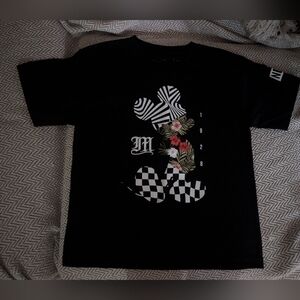 Neff Black Graphic Kids T-Shirt with Floral Design NwoT